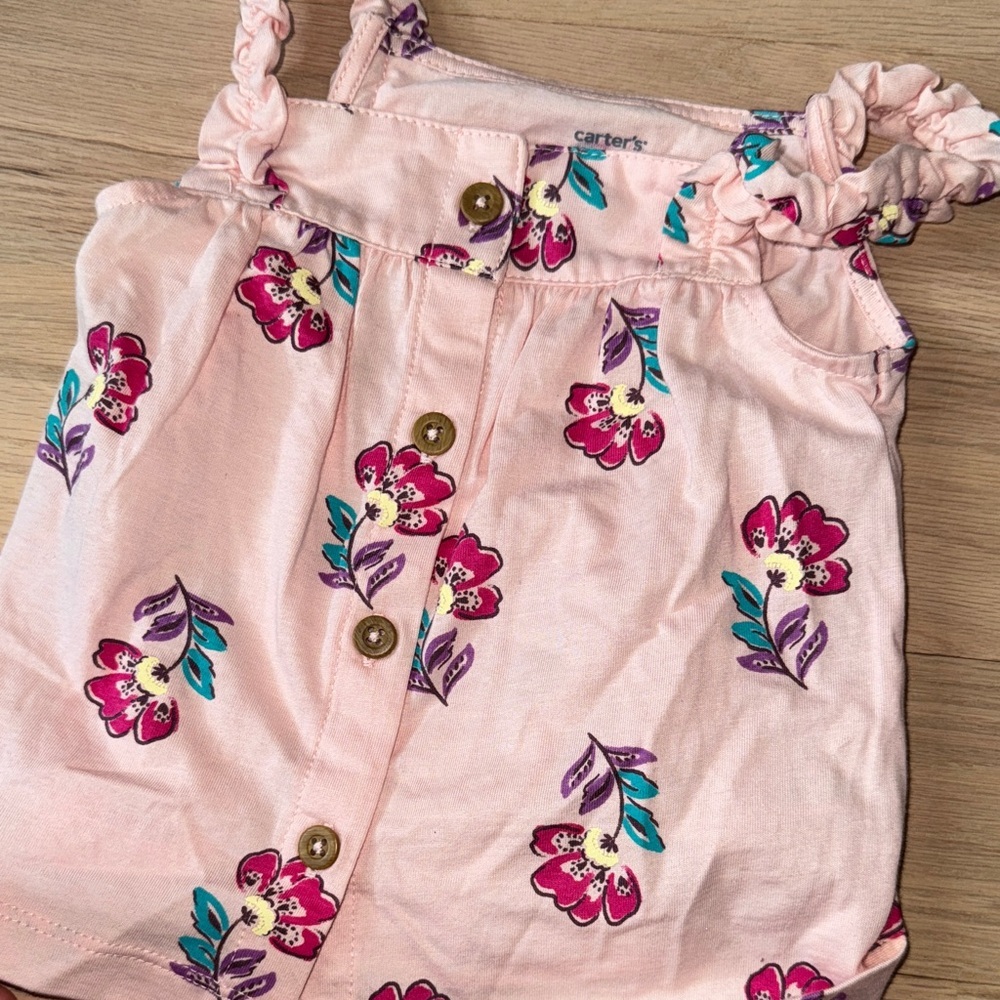 Carter's Pink Floral and Purple Striped Camisoles - Picture 13 of 16